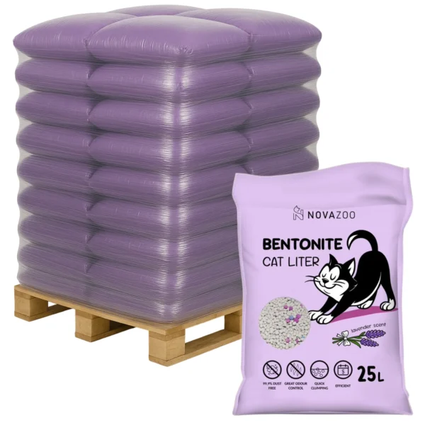 PALETA ŻWIREK BENTONITOWY LAWENDOWY 25L NOVAZOO PREMIUM