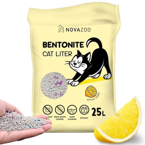 ŻWIREK BENTONITOWY CYTRUSOWY 25L NOVAZOO PREMIUM